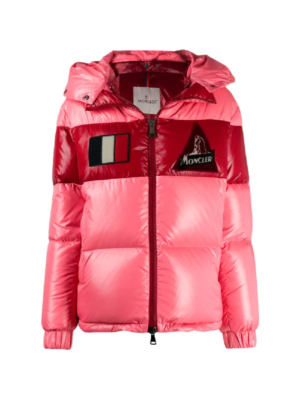 pink and red moncler