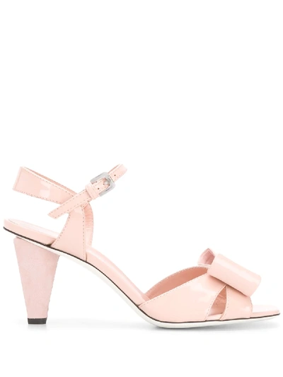 Shop Pollini Sandalen Mit Schleifen In Pink