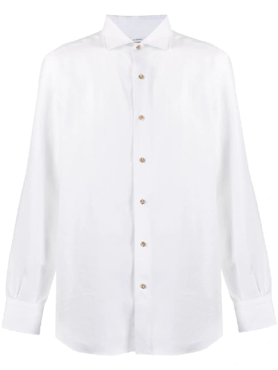 Mazzarelli French Collar Regular Fit Shirt In White