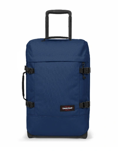 Shop Eastpak Wheeled Luggage In Blue