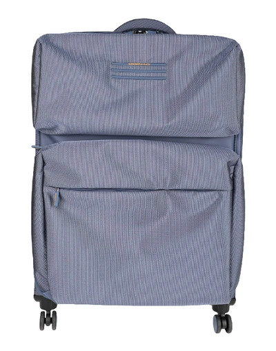 Shop Mandarina Duck Luggage In Slate Blue