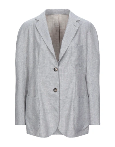 Shop Giorgio Armani Suit Jackets In Light Grey