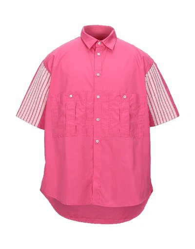 Shop Dima Leu Solid Color Shirt In Fuchsia