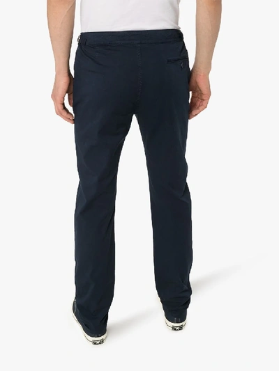 Shop Orlebar Brown Campbell Cotton Trousers In Blue