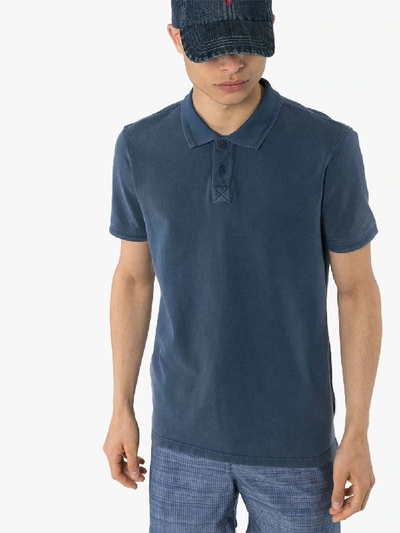 Shop Orlebar Brown Jarrett Washed Cotton Polo Shirt In Blue