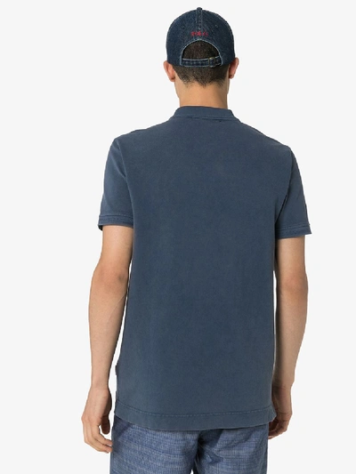Shop Orlebar Brown Jarrett Washed Cotton Polo Shirt In Blue