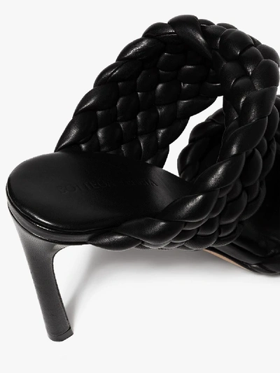 Shop Bottega Veneta Bv Curve 95 Leather Sandals - Women's - Leather In Black