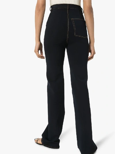 Shop Alled Martínez High Waist Jersey Jeans In Blue