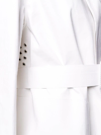 Shop Maison Margiela Belted Trench Coat In White