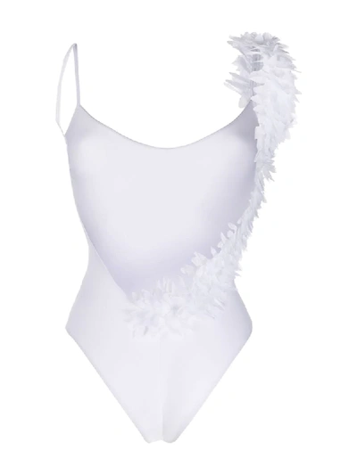 Shop La Reveche Verzierter Badeanzug In White