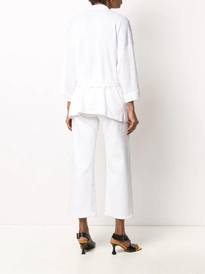 Shop Altea Belted Kimono Cardigan In White