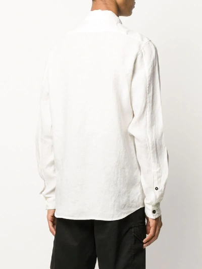 Shop Stone Island Patch Pocket Shirt In White