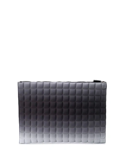Shop No Ka'oi Large Quilted Clutch Bag In Grey