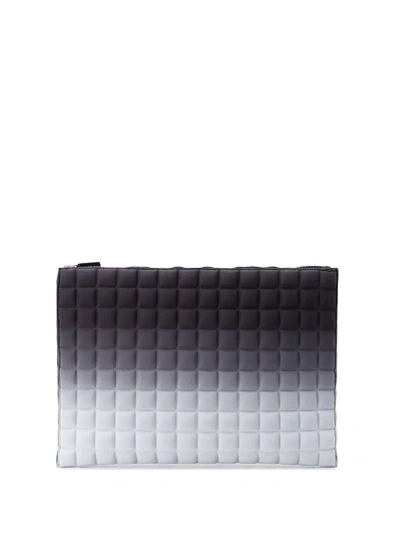 Shop No Ka'oi Large Quilted Clutch Bag In Grey