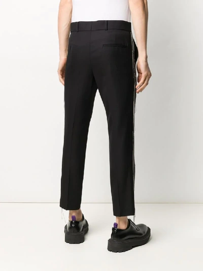 Shop Haider Ackermann Embellished Cropped Trousers In Black