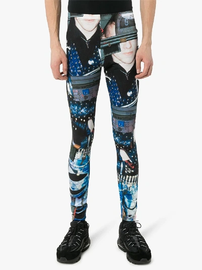 Shop Comme Des Garçons Homme Deux Leggings Mit Print In Black