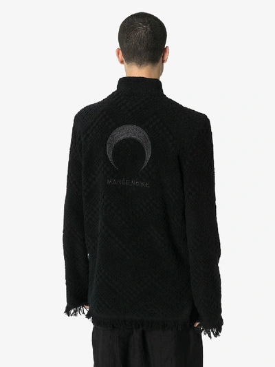 Shop Marine Serre Terry Cotton Sweatshirt In Black