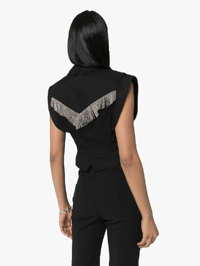 Shop Isabel Marant Udalia Chain Trim Waistcoat In Black