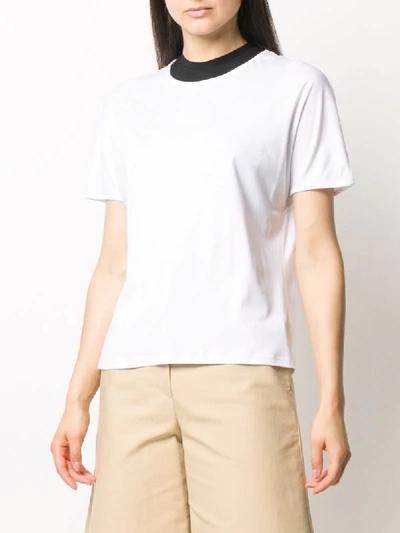 Shop Vejas Open-back Cotton T-shirt In White