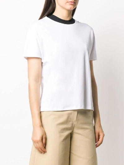 Shop Vejas Open-back Cotton T-shirt In White