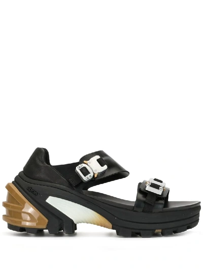 Shop Alyx Buckle Detail Sandals In Black