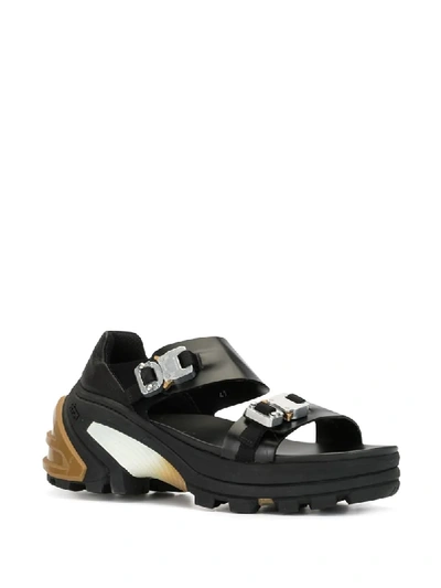 Shop Alyx Buckle Detail Sandals In Black