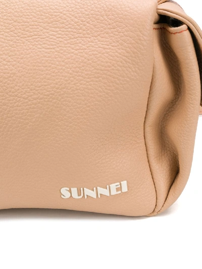 Shop Sunnei Cubetto Shoulder Bag In Neutrals