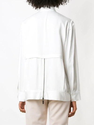 Shop Alcaçuz Zip-detail Sweatshirt In White