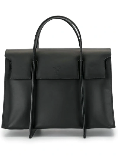 Shop Discord Yohji Yamamoto Handle-feet Tote Bag In Black