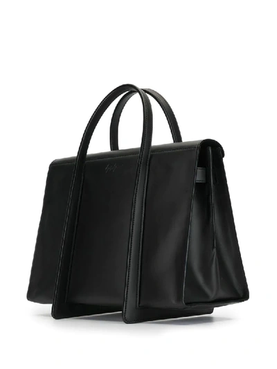 Shop Discord Yohji Yamamoto Handle-feet Tote Bag In Black