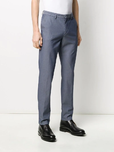 HUGO BOSS MICRO-WOVEN STRAIGHT TROUSERS 