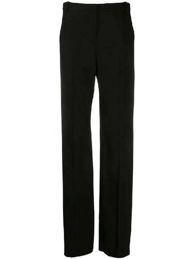 Shop Emporio Armani Wide-leg Tailored Trousers In Black