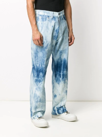 Shop Our Legacy Tie-dye Wide Jeans In Blue