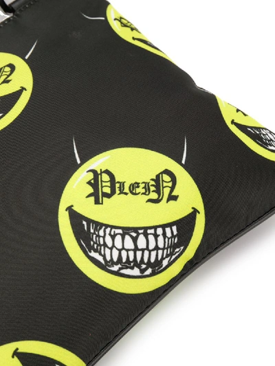 Shop Philipp Plein Grinning Face-print Crossbody Bag In Black