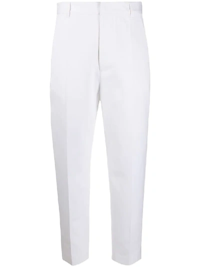 Shop Dsquared2 High Waist Cropped Trousers In White