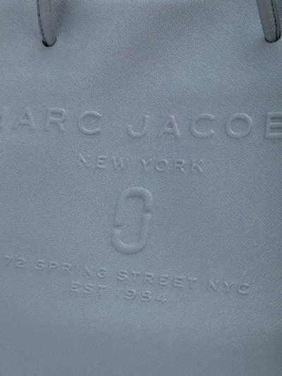 Shop Marc Jacobs The East West Logo Shopper Tote Bag In Grey