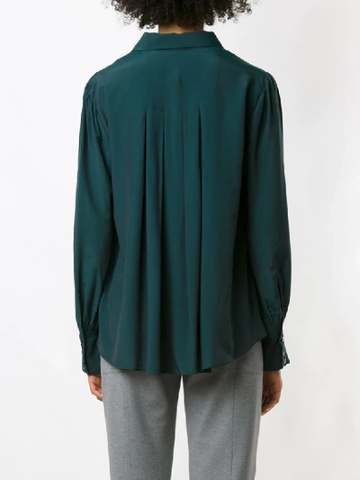 Shop Alcaçuz Russa Tied Neck Blouse In Green