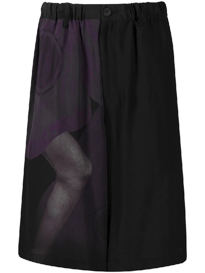 Shop Yohji Yamamoto Loose Fit Shorts In Black