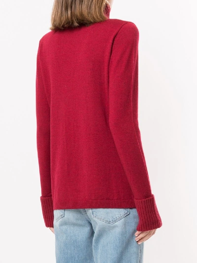 Shop Onefifteen Layered Knit Jumper In Red