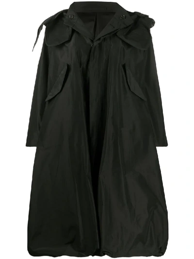 Shop Comme Des Garçons Double-layered Puffball Coat In Black