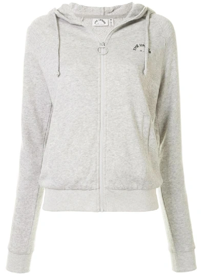 Shop The Upside Cats Zip-up Cotton Hoodie In Grey