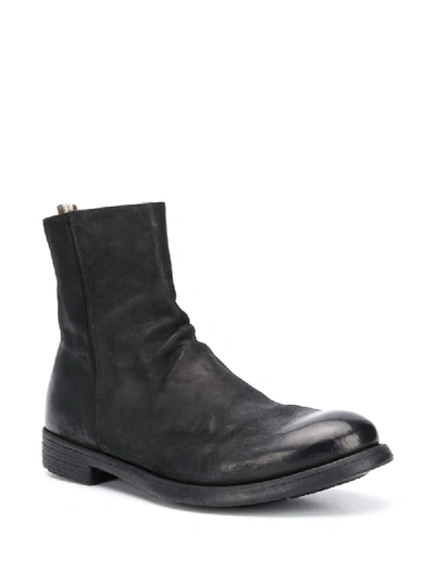 Shop Officine Creative Worn-effect Boots In Black