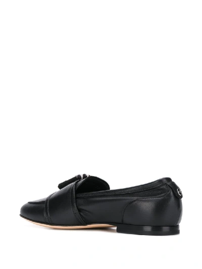 Shop Agl Attilio Giusti Leombruni Buckled Low Heel Loafers In Black