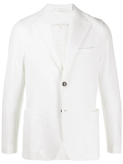 Shop Circolo 1901 Single-breasted Blazer In White