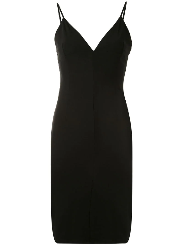 black v neck slip