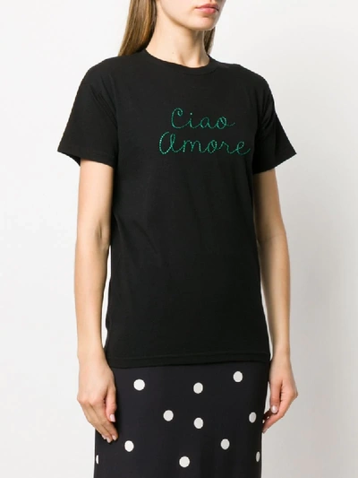 Shop Giada Benincasa Slogan Print T-shirt In Black