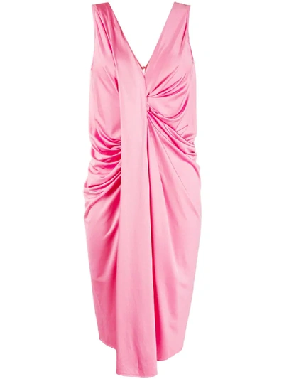 Shop By Malene Birger Gathered Mini Dress In Pink