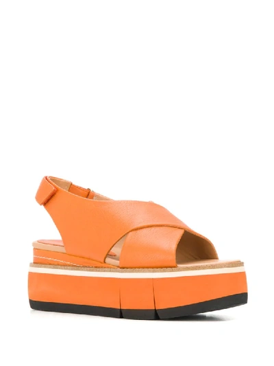 Paloma Barceló Cross-strap Platform Sandals In Orange | ModeSens