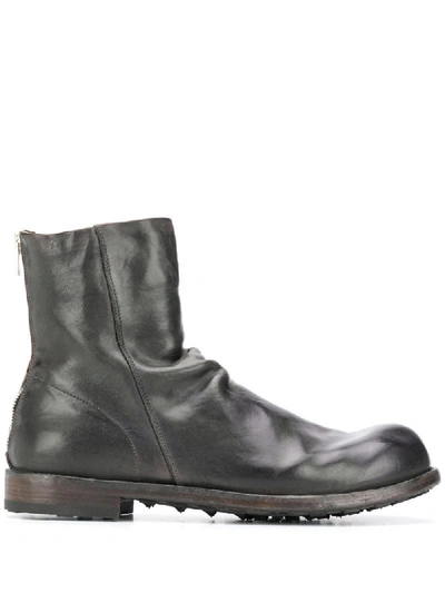 Shop Officine Creative Distort Matte Boots In Grey