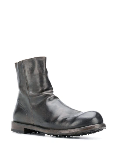 Shop Officine Creative Distort Matte Boots In Grey
